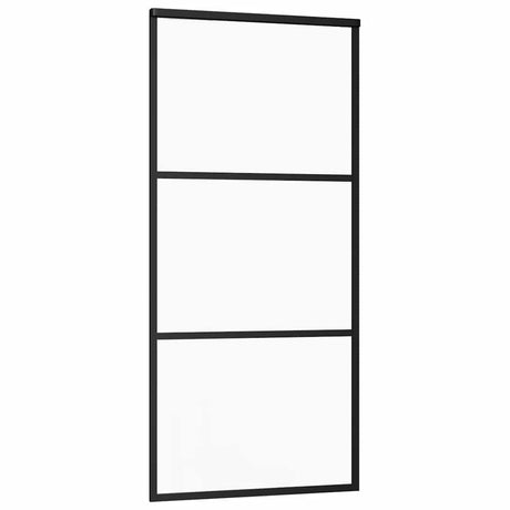 Vidaxl schuifdeur 90x205 cm esg-glas en aluminium zwart