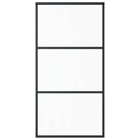 Vidaxl schuifdeur 102x205 cm esg-glas en aluminium zwart