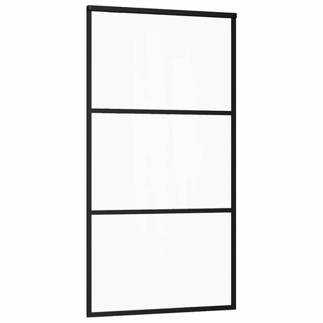 Vidaxl schuifdeur 102x205 cm esg-glas en aluminium zwart
