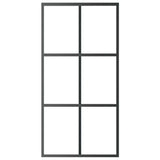 Vidaxl schuifdeur 102x205 cm esg-glas en aluminium zwart