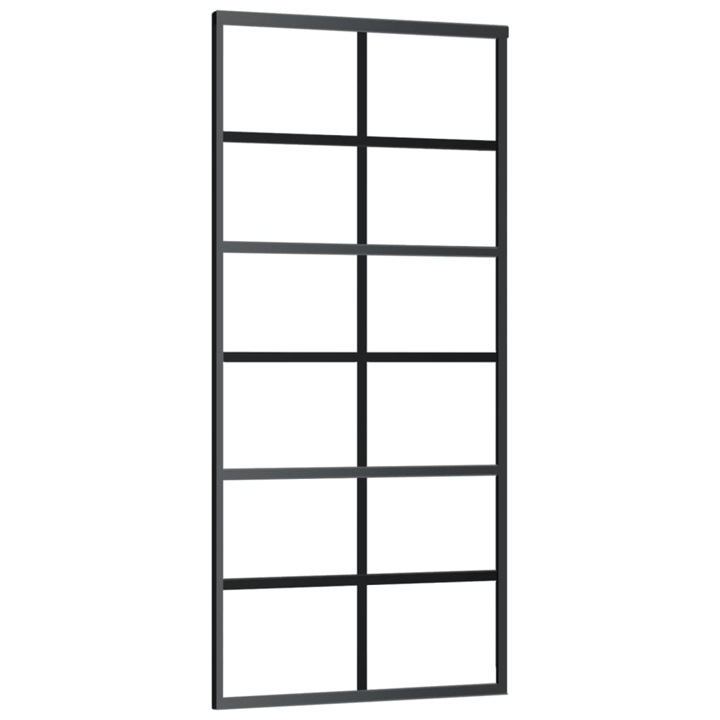 Vidaxl schuifdeur 90x205 cm esg-glas en aluminium zwart