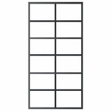 Vidaxl schuifdeur 102x205 cm esg-glas en aluminium zwart