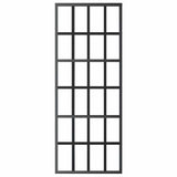 Vidaxl schuifdeur 76x205 cm esg-glas en aluminium zwart