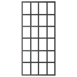 Vidaxl schuifdeur 90x205 cm esg-glas en aluminium zwart