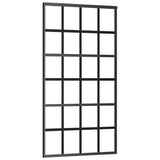 Vidaxl schuifdeur 102x205 cm esg-glas en aluminium zwart