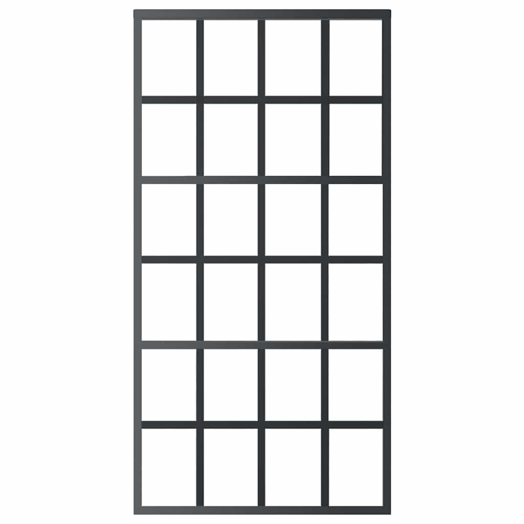 Vidaxl schuifdeur 102x205 cm esg-glas en aluminium zwart