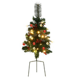 Vidaxl tuinkerstbomen 2 st met verlichting 76 cm pvc