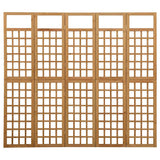 Vidaxl kamerscherm trellis met 5 panelen 201,5x180 cm vurenhout