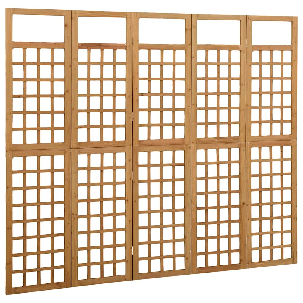 Vidaxl kamerscherm trellis met 5 panelen 201,5x180 cm vurenhout