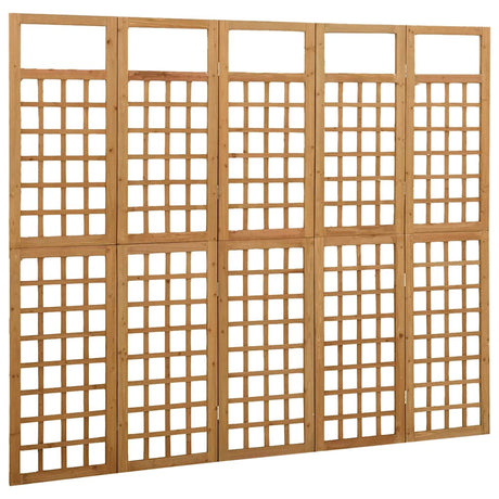 Vidaxl kamerscherm trellis met 5 panelen 201,5x180 cm vurenhout