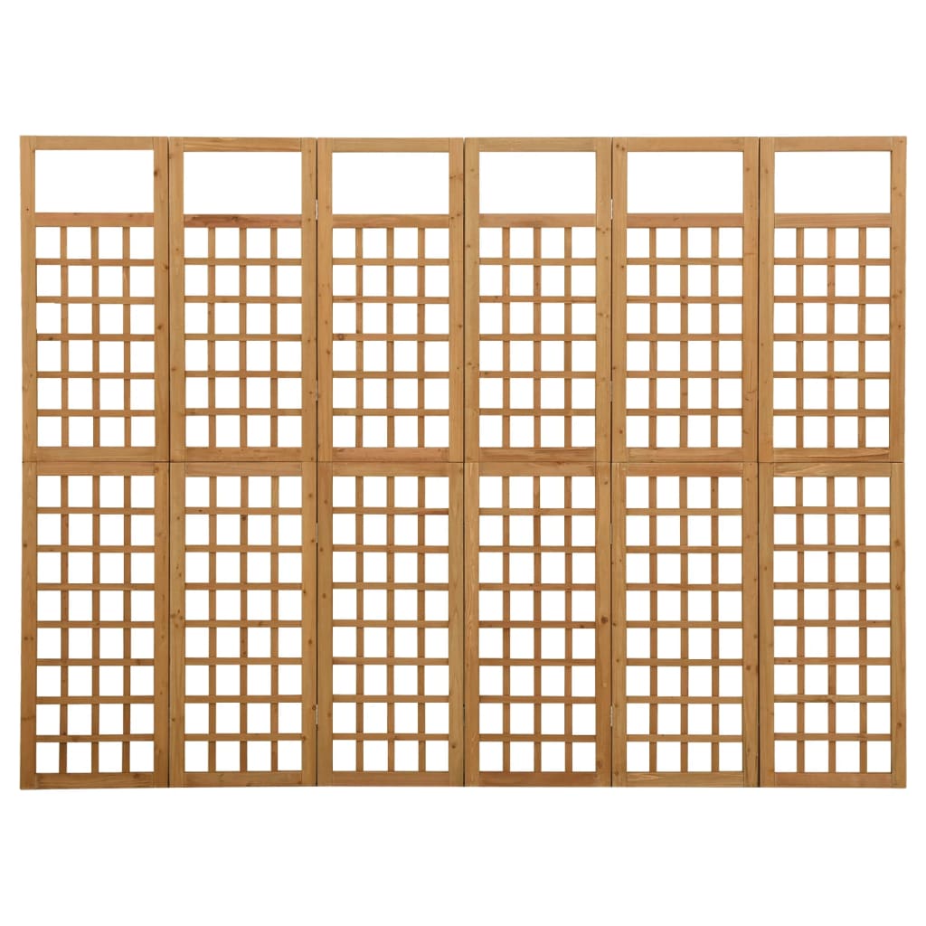 Vidaxl kamerscherm trellis met 6 panelen 242,5x180 cm vurenhout