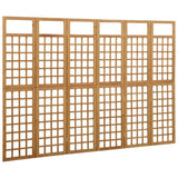 Vidaxl kamerscherm trellis met 6 panelen 242,5x180 cm vurenhout