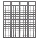 Vidaxl kamerscherm trellis met 4 panelen161x180 cm vurenhout grijs