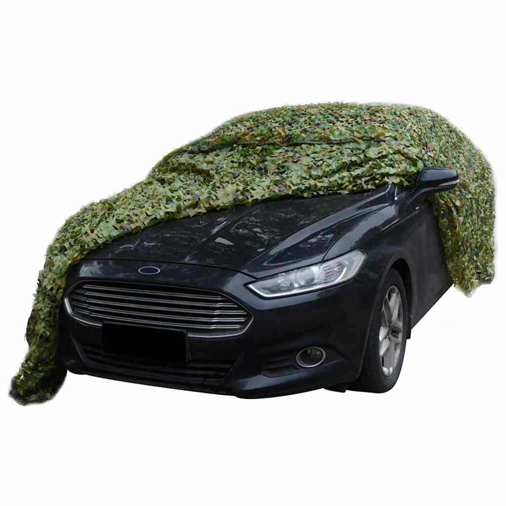 Vidaxl camouflagenet met opbergtas 2x5 m groen