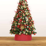 VidaXL Kerstboomrok Ø54x19,5 cm rood