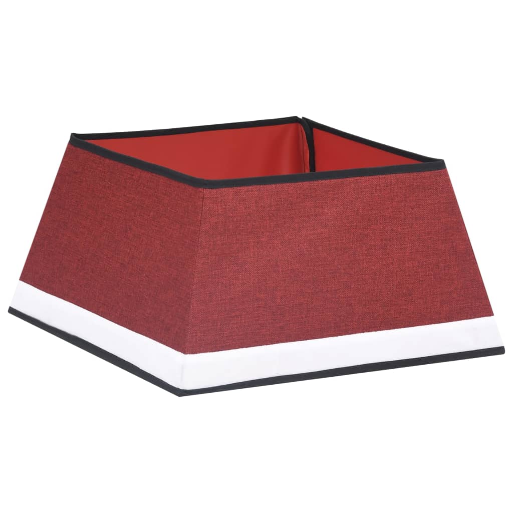 Vidaxl kerstboomrok 48x48x25 cm rood en wit