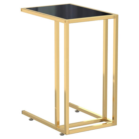 Vidaxl computer bijzettafel 50x35x65 cm gehard glas zwart