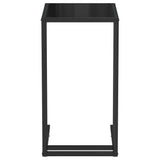 Vidaxl computer bijzettafel 50x35x65 cm gehard glas zwart