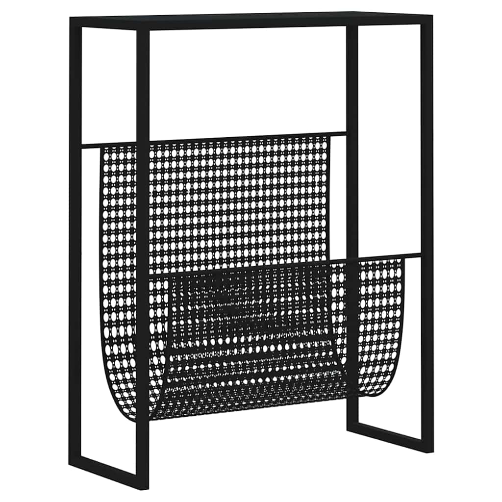 Vidaxl tijdschriftenrek 35x15x45 cm staal zwart