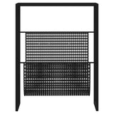 Vidaxl tijdschriftenrek 35x15x45 cm staal zwart