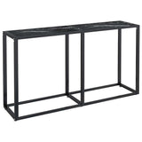 Vidaxl wandtafel 140x35x75,5 cm gehard glas zwartmarmerkleurig