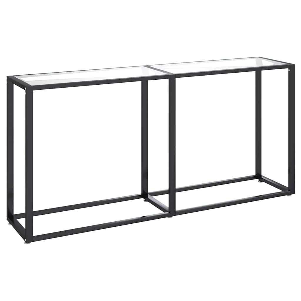 Vidaxl wandtafel 160x35x75,5 cm gehard glas transparant