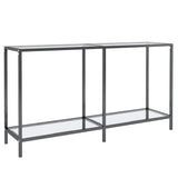 Vidaxl wandtafel 140x35x75,5 cm gehard glas transparant