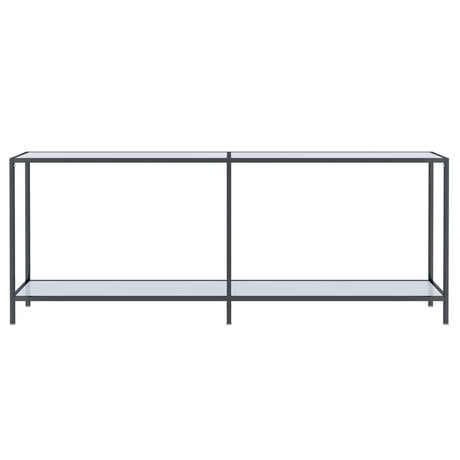 Vidaxl wandtafel 200x35x75,5 cm gehard glas wit