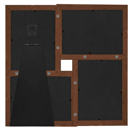 Vidaxl fotolijst voor 4x(10x15 cm) foto mdf donkerbruin