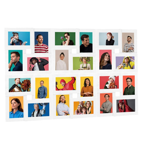 Vidaxl fotolijst voor 24x(13x18 cm) foto mdf wit