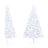 VidaXL Kunstkerstboom met verlichting en kerstballen half 120 cm wit