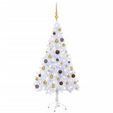 VidaXL Kunstkerstboom met verlichting en kerstballen 230 takken 120 cm