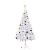 VidaXL Kunstkerstboom met verlichting en kerstballen 380 takken 150 cm