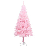 VidaXL Kunstkerstboom met verlichting en kerstballen 180 cm PVC roze