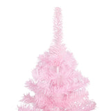 VidaXL Kunstkerstboom met verlichting en kerstballen 240 cm PVC roze