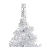 VidaXL Kunstkerstboom met verlichting en kerstballen 210 cm PET zilver