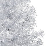 VidaXL Kunstkerstboom met verlichting en kerstballen 240 cm PET zilver