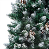 VidaXL Kunstkerstboom met verlichting kerstballen dennenappels 180 cm