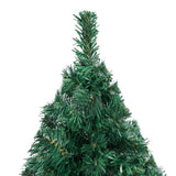 VidaXL Kunstkerstboom met verlichting en kerstballen 240 cm groen