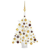 VidaXL Kunstkerstboom met verlichting en kerstballen 65 cm wit