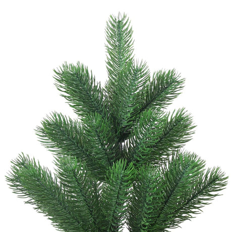 VidaXL Kunstkerstboom Nordmann met LED's en kerstballen 210 cm groen