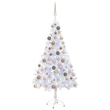 VidaXL Kunstkerstboom met verlichting en kerstballen 230 takken 120 cm