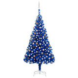 VidaXL Kunstkerstboom met verlichting en kerstballen 240 cm PVC blauw