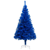 VidaXL Kunstkerstboom met verlichting en kerstballen 240 cm PVC blauw