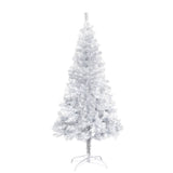 VidaXL Kunstkerstboom met verlichting en kerstballen 150 cm PET zilver