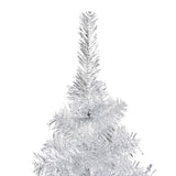 VidaXL Kunstkerstboom met verlichting en kerstballen 210 cm PET zilver