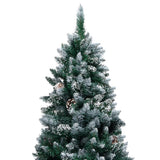 VidaXL Kunstkerstboom met verlichting kerstballen dennenappels 180 c5