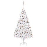 VidaXL Kunstkerstboom met verlichting en kerstballen 240 cm wit