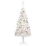 VidaXL Kunstkerstboom met verlichting en kerstballen 240 cm wit