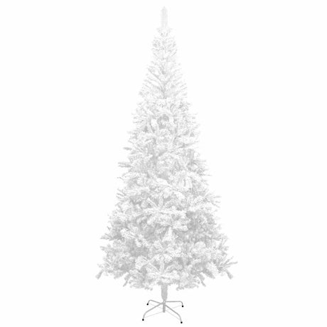Vidaxl kunstkerstboom met verlichting en kerstballen l 240 cm wit